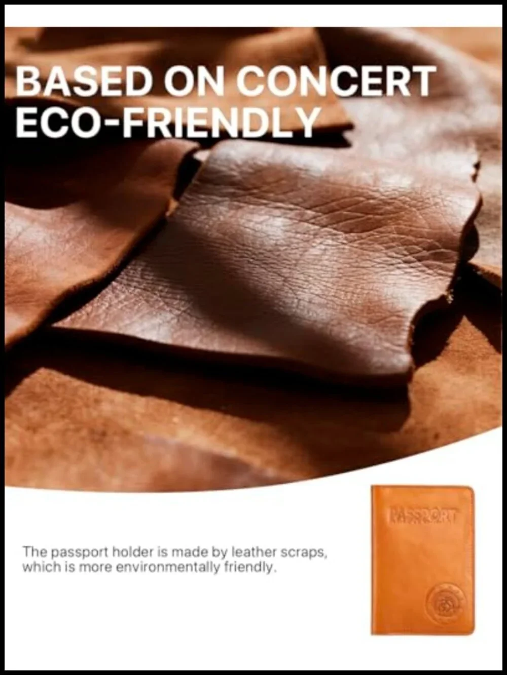 Genuine Leather Passport Holder with AirTag Slot RFID Travel Wallet